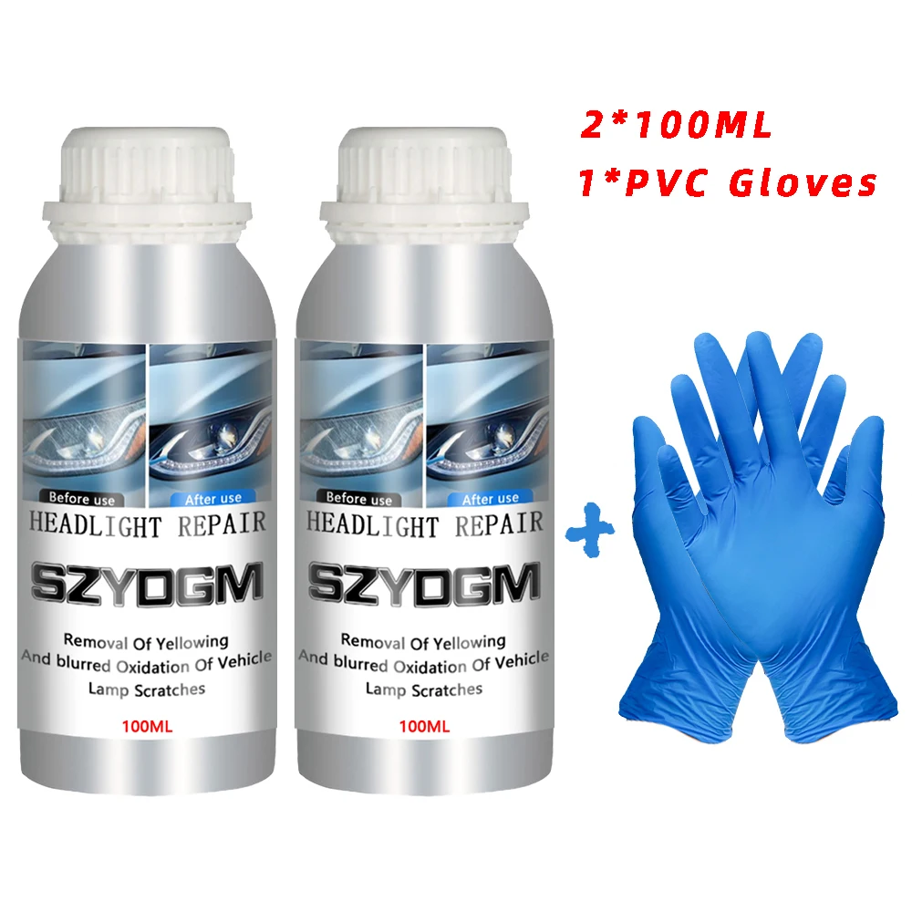 

100 МЛ Фары Жидкий Полимер Аксессуары для транспортных средств Полировка автомобильных фар Полимер для восстановления фар