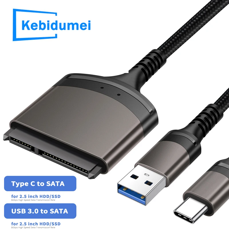 

Type C USB3.0 SATA Converter Adapter Cables For 2.5 Inch HDD SSD Hard Drive To 6Gbps USB Cable Cord Gamer For Windows 7/8/10 PC