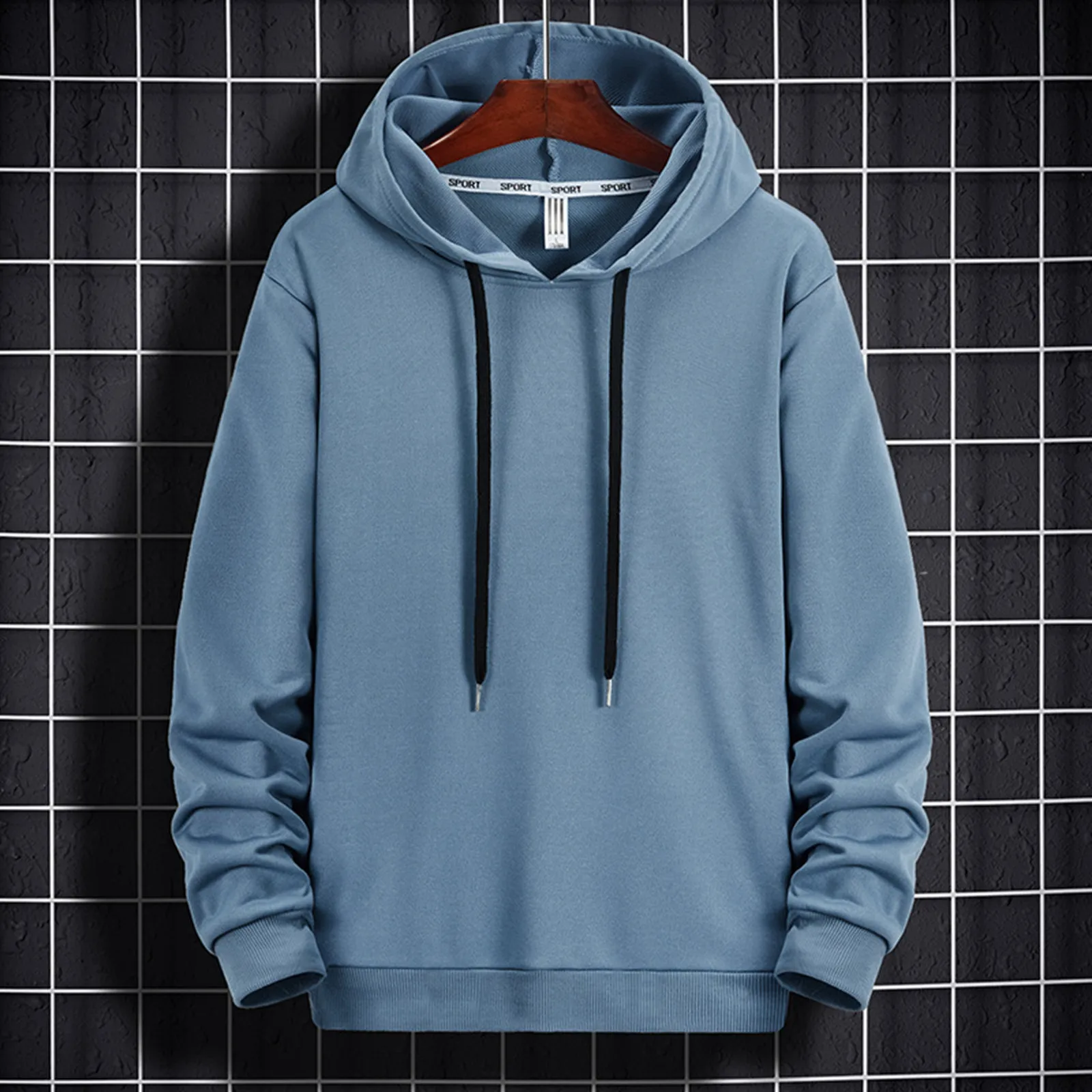 

Solid Color Sportswear Hoodies Sweatshirt Running Pullover Hoodie Loose Tops Harajuku Sweatshirts For Men Oversized Sudaderas