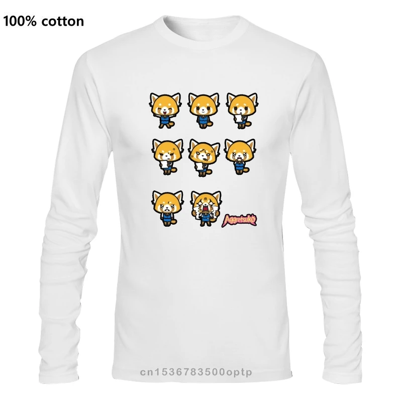 

Мужская одежда, крутая Мужская футболка Aggretsuko, текущее настроение, футболка с графическим рисунком