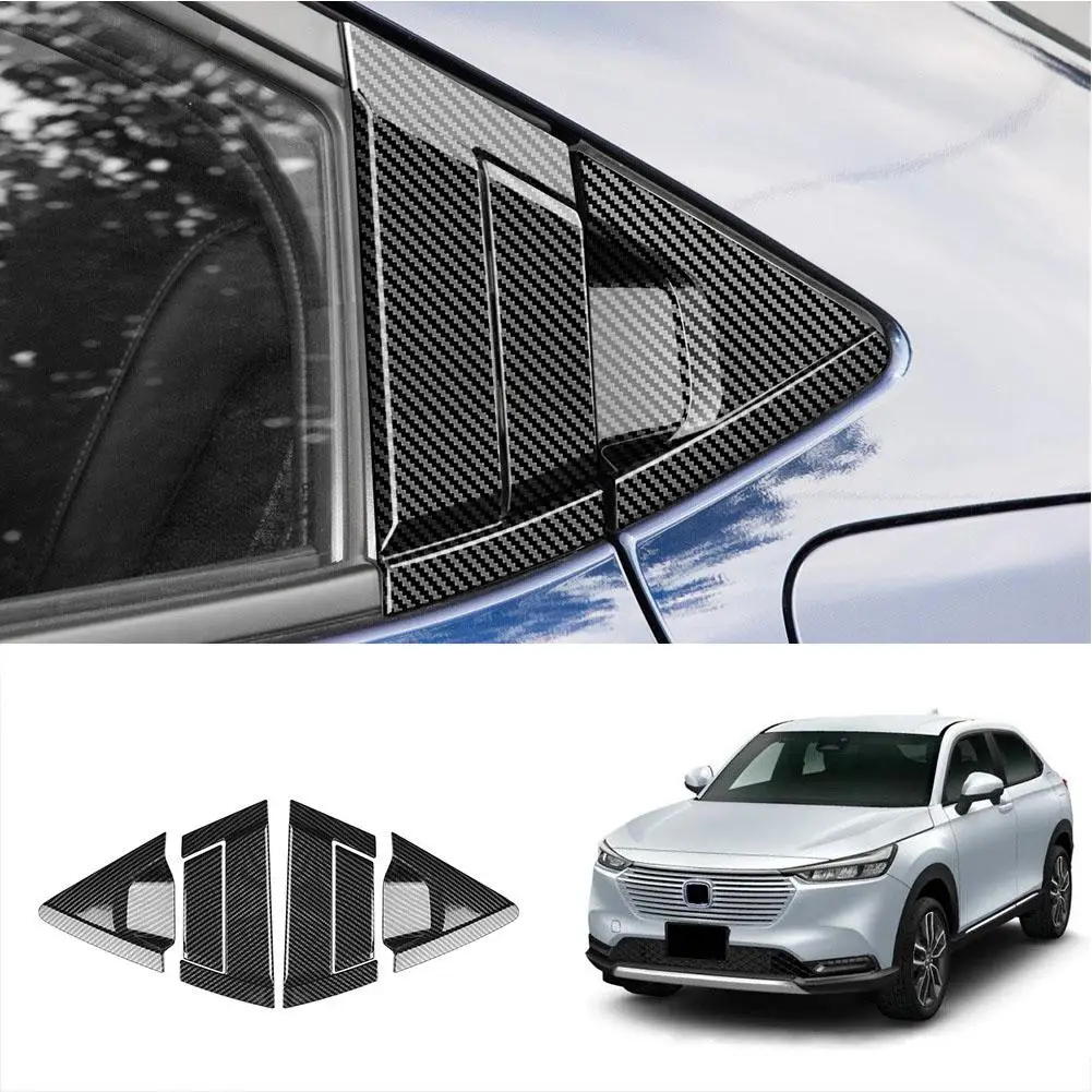 Для Honda Vezel E:HEV HRV 2021 2022 2023 ABS углеродное волокно Защитная Наклейка на заднюю раму
