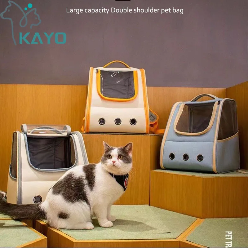 

Переноска для домашних животных, Воздухопроницаемый портативный рюкзак для кошек, уличная сумка для переноски маленьких собак, с подушкой