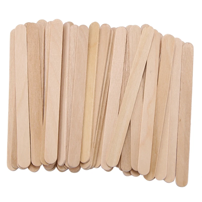 

200 Pcs Craft Sticks Ice Cream Sticks Wooden Popsicle Sticks 114MM Length Treat Sticks Ice Sticks
