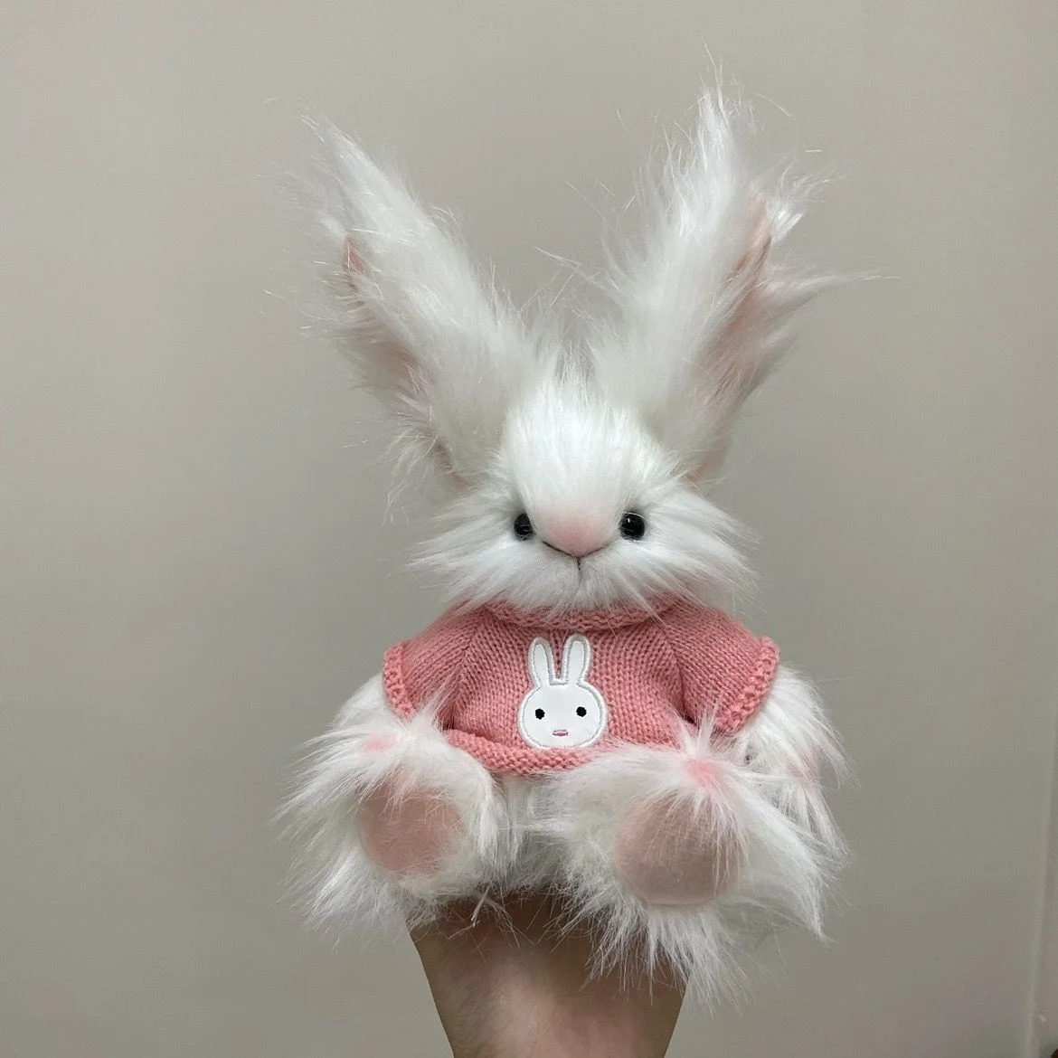 28cm Fury Rabbit Plush Cute Angora Pillow Fried Rabbit Toy Stuffed Soft Bunny Kawaii Animal For Kids Girls Birthday Gift
