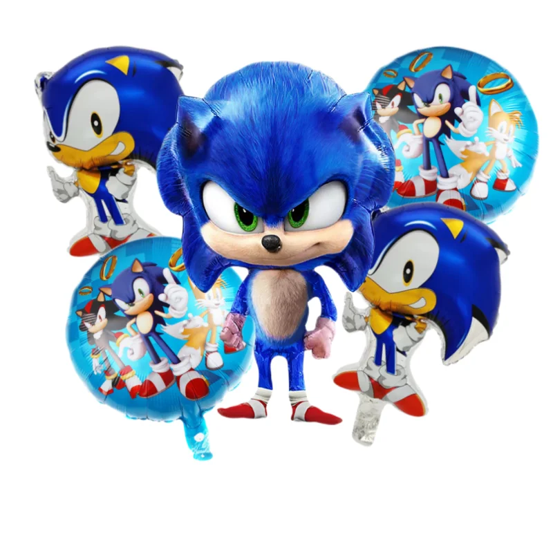 

Kids Toys Sonic Aluminium Foil Balloons Set Room Decoration Birthday Party Supplies Super Hedgehog Globos Baby Shower