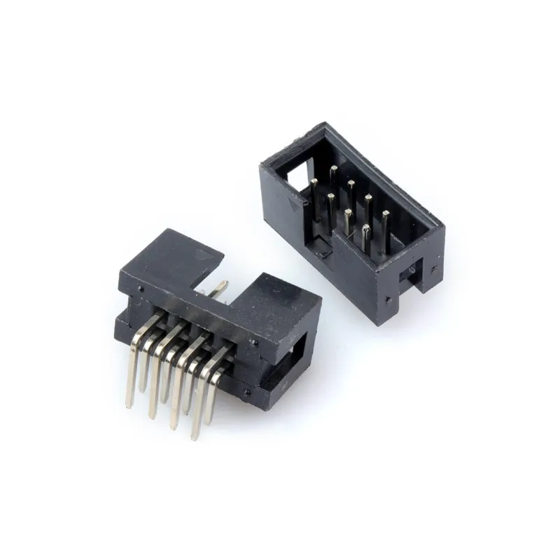 

100 pcs 8 Pins 2x4 Box Header Connector IDC Male Sockets Right Angle 2.54mm