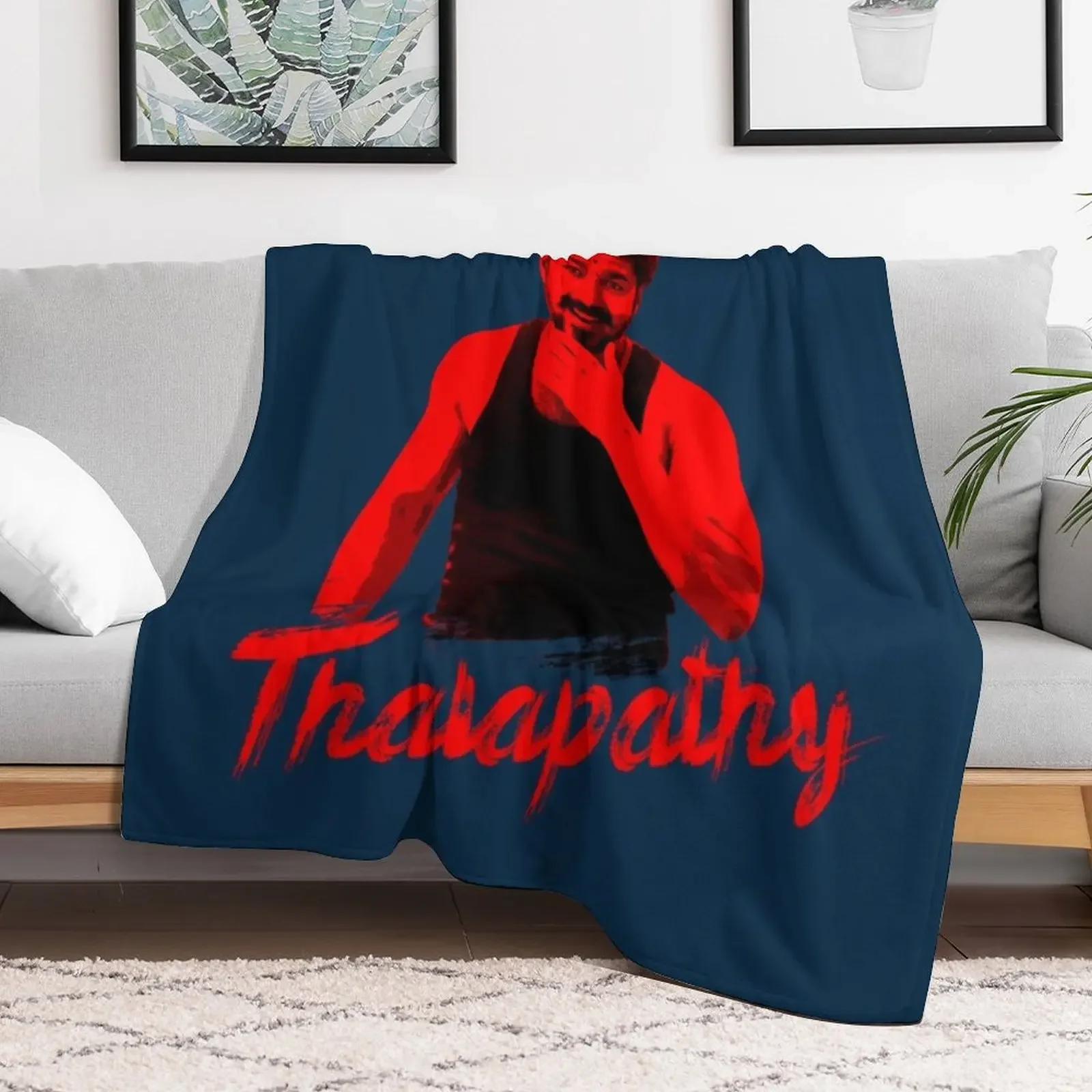 Фото Плед Thalapathy Vijay, устойчивый к пятнам, уютный и теплый плед №2