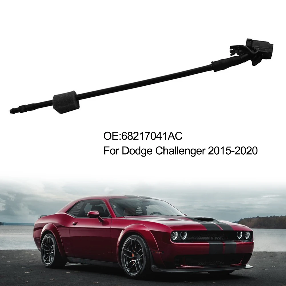 

1pc Water Nozzle Washer Nozzle 15-20 ABS Black Sprayer Windshield ABS For Dodge Challenger 68217041AC Exterior Parts