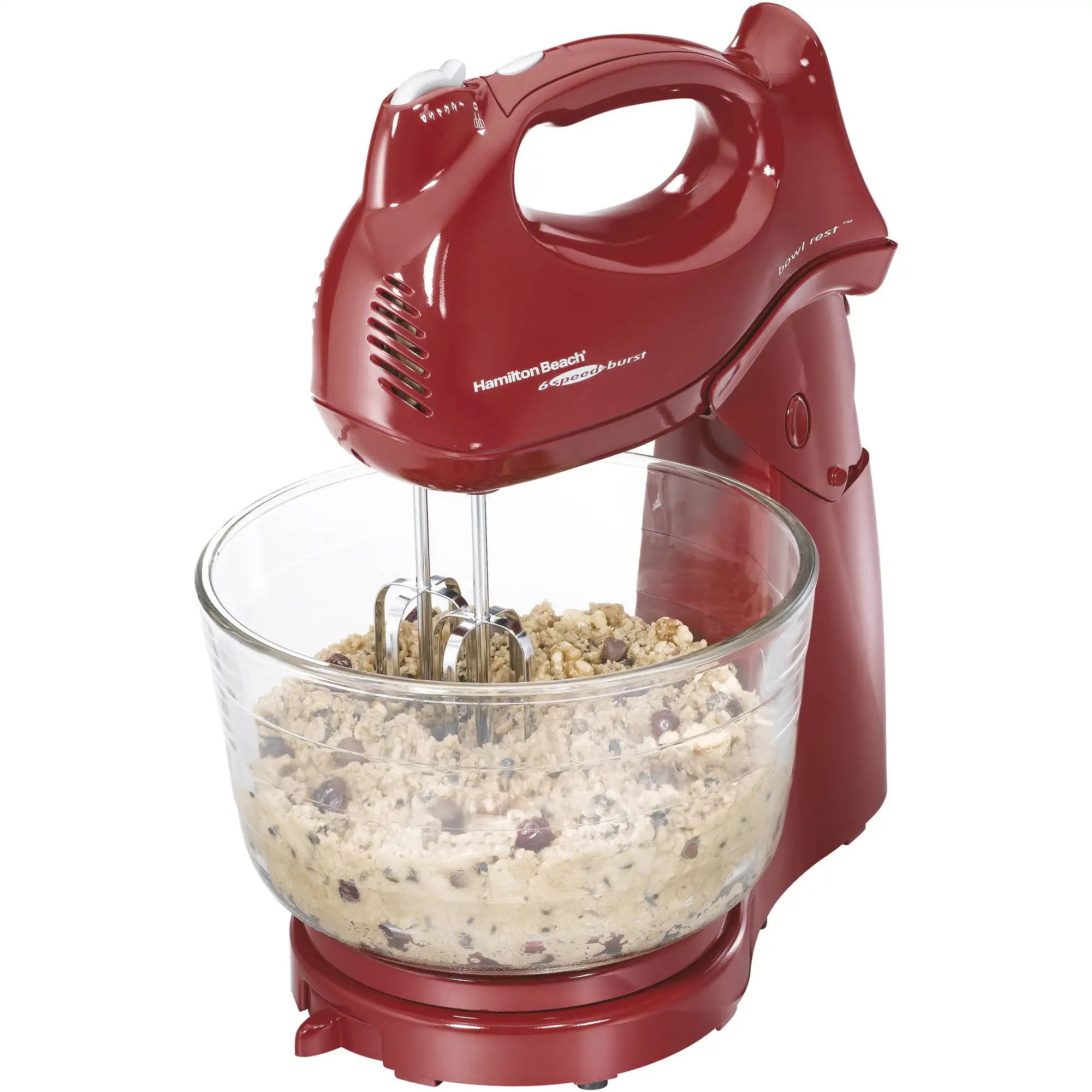 

Deluxe 6 Speed Stand Mixer, 4 Quarts, Red