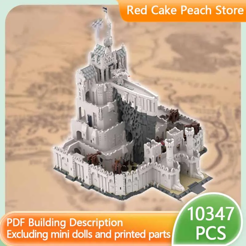 Популярная кольцевая модель фильма MOC Building Белый Ретро Супер Замок Модульная