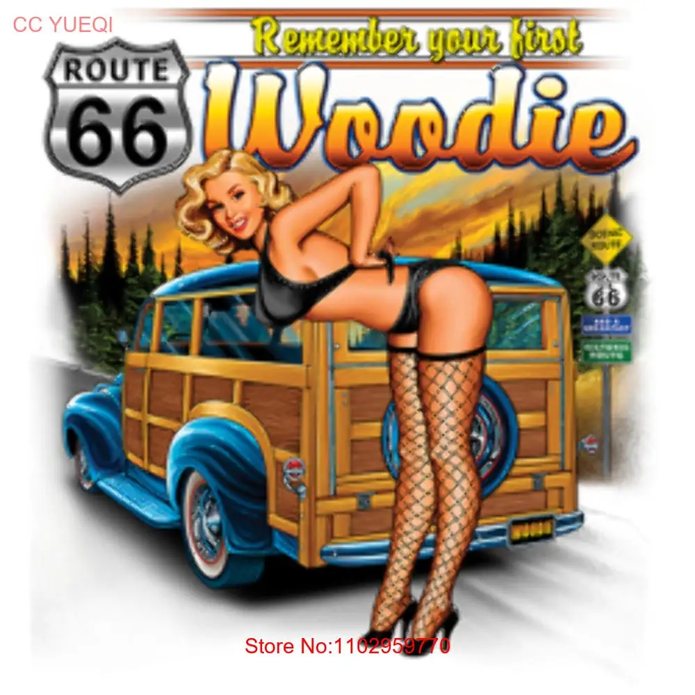 Взрослый DryBlend ® Футболка - ( PIERST WOODIE HOT ROD / CRACK OF DAWN PIN-UP HOTT