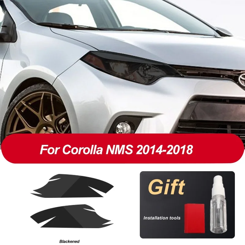 

For Toyota Corolla E210 2019 2020 NMS 2014-2018 Accessories Car Headlight Protective Film Headlamp Transparent Black TPU Sticker