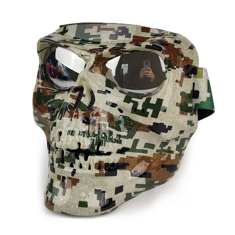 Пластиковая маска для езды на мотоцикле с черепом защитная очками