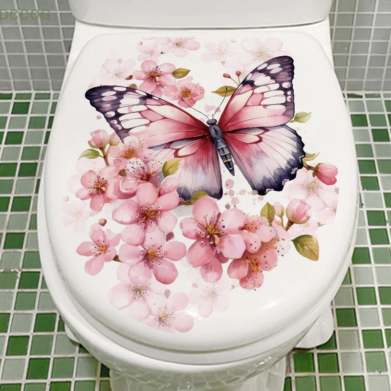 Наклейки на стену в виде бабочки персикового цветка домашние наклейки крышку