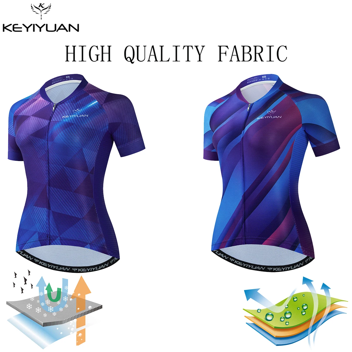 Купи KEYIYUAN 2023 Summer Women Short Sleeve Cycling Jersey Tops Mountain Bike Sports Wear Bicycle Shirt Road MTB Clothes Breathable за 775 рублей в магазине AliExpress