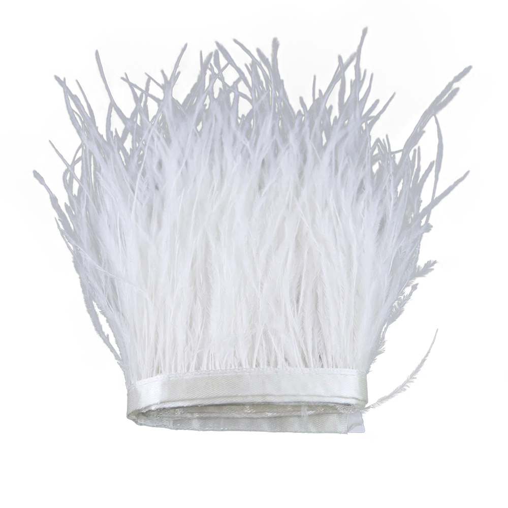 

Wholesale Ostrich Feather Trims Fringe 8-10cm Fluffy White ostrich feathers Trimming Party Dress Sewing Accessories Decor
