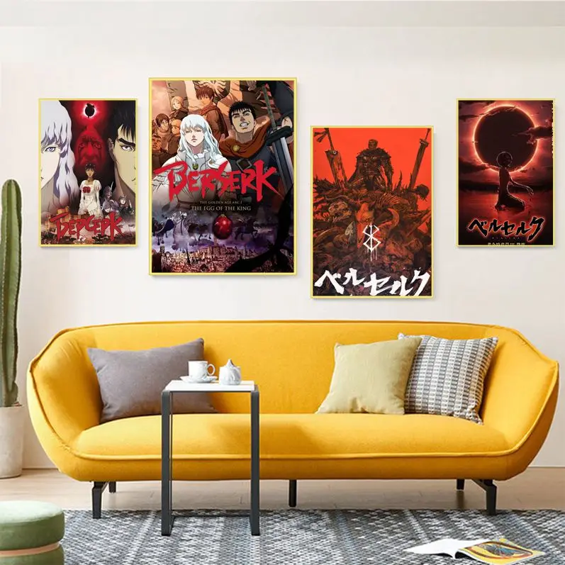 

Berserk Vintage Posters Vintage Room Bar Cafe Decor Posters Wall Stickers