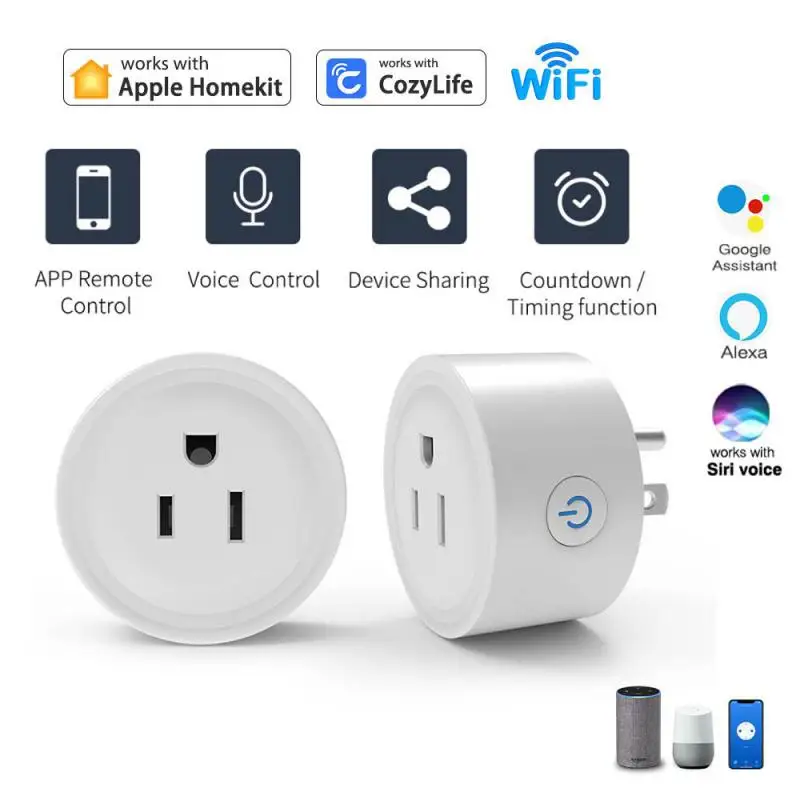 

US Standard WiFi Smart Socket 10A 16A Support Cozylife Homekit Smart Plug With Power Monitor Alexa Google Home Voice Control