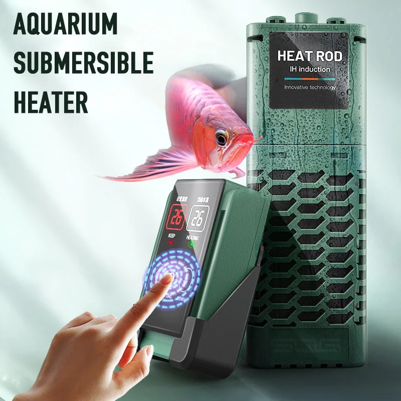 

Aquarium Submersible Heater Fish Tank Intelligent LED Temperature Display and External Temperature Controller Heating Rod 1000W