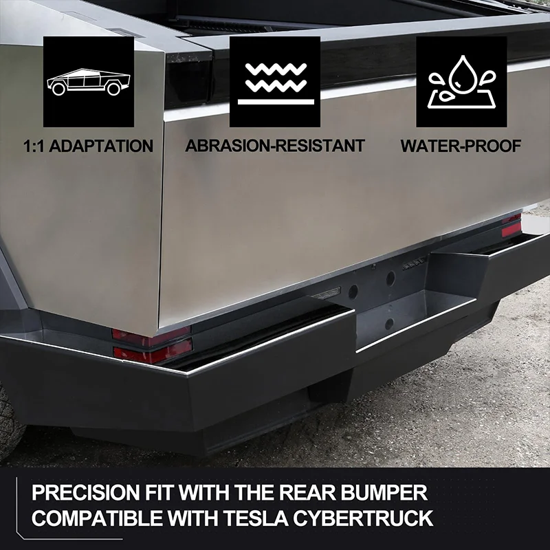 Аксессуары для киберриантажівки 2024 2023 защита заднего бампера из нержавеющей