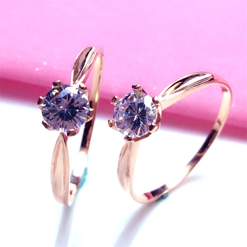 Женское регулируемое кольцо из розового золота 585 пробы, с бриллиантами