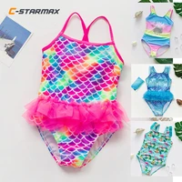 2022 princess swimsuit girls swimming outfit one piece toddler kids bathing suit pool swimwear 1 pieces swimsuit kids girl
