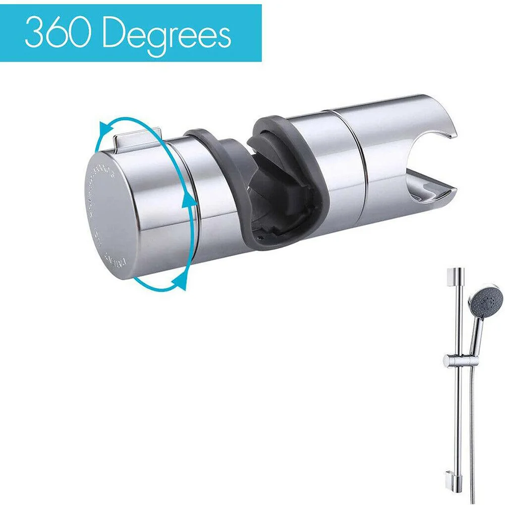 

1Pc Shower Slide Holder Base Shower Head Bracket No Drilling ABS 18-25mm 360° Rotatable Spare Tools For Bathroom