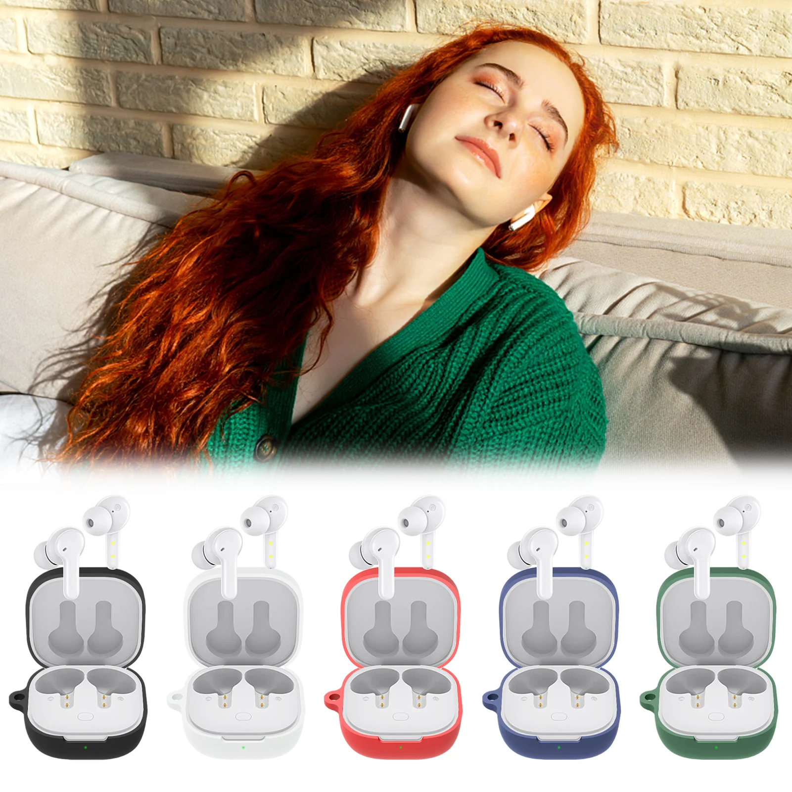 

Full Protective Case Shell Comipable With QCY T13 Earbuds Earphone Cover Charging Box With Anti-drop Buckle