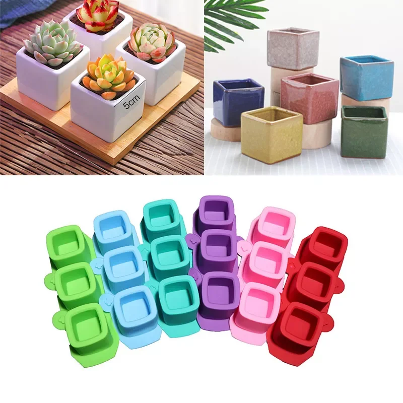 

Silicone Flowerpot Mold DIY Geometric Concrete Planter Cement Succulent Pot Molds Epoxy Resin Craft Bottle Making