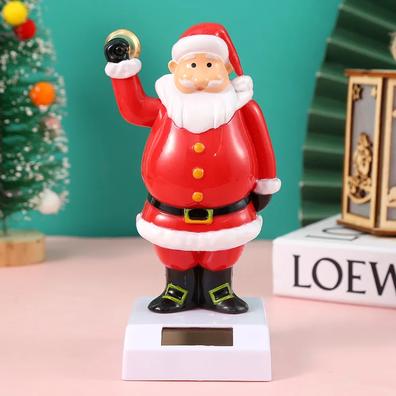 

Santa Claus Solar Hand Car Ornaments Home Desktop Office Car Ornaments Craft Gifts Home Furnishings Interior Decoraton