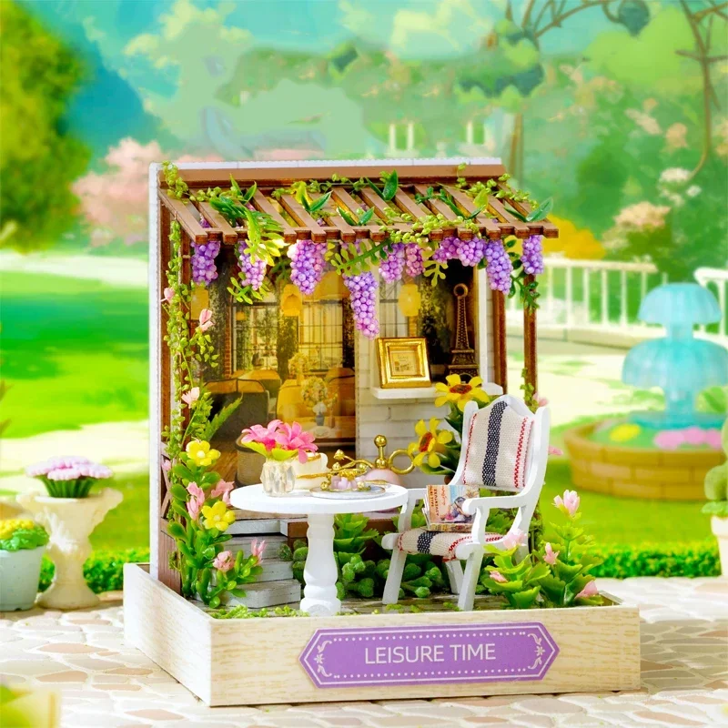 Аниме Девушка Diy Дом Уличная сцена Серия Ручная сборка Маленький дом Креативная