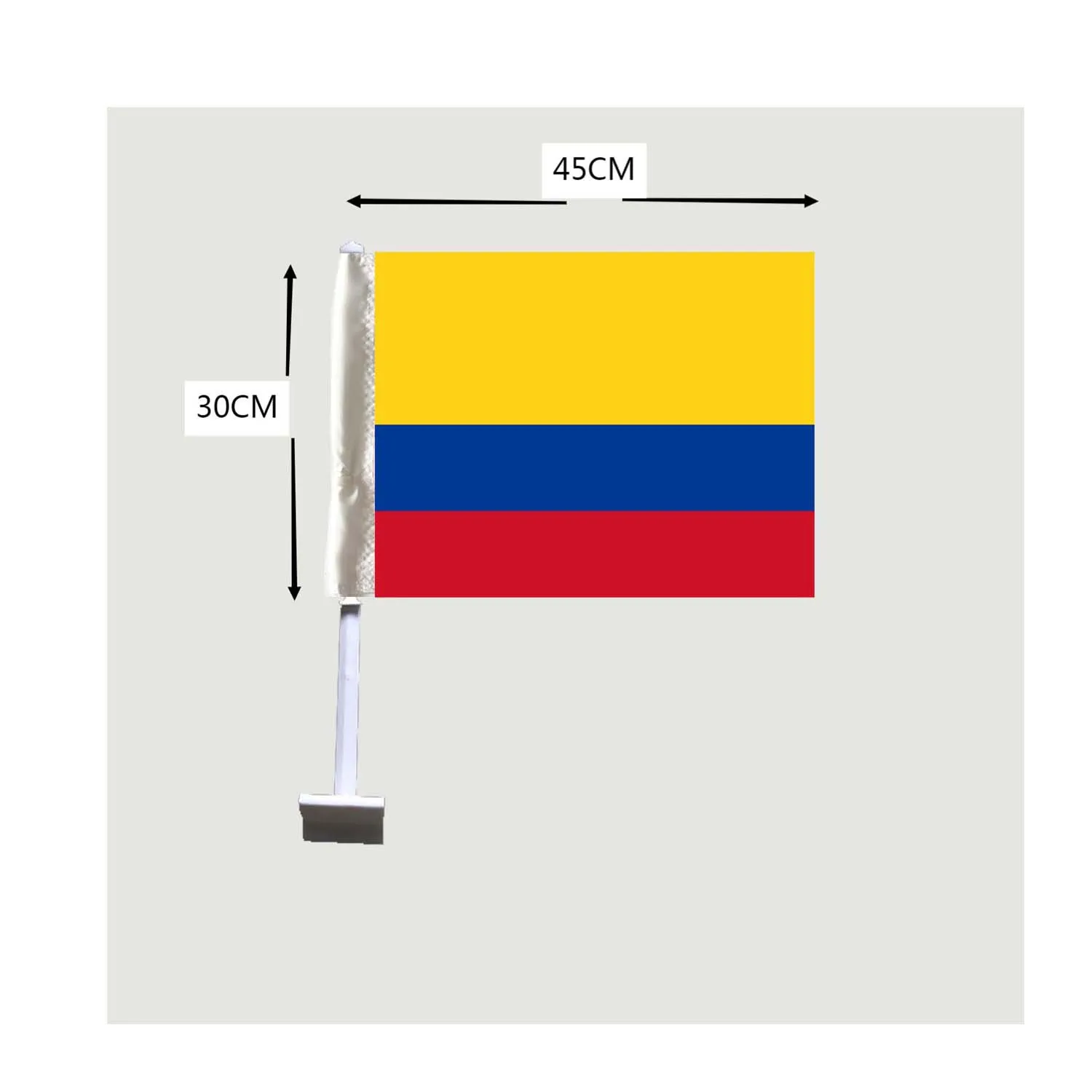 

Colombia flag car window flags 30x45cm 2pcs 100% polyester digital printing