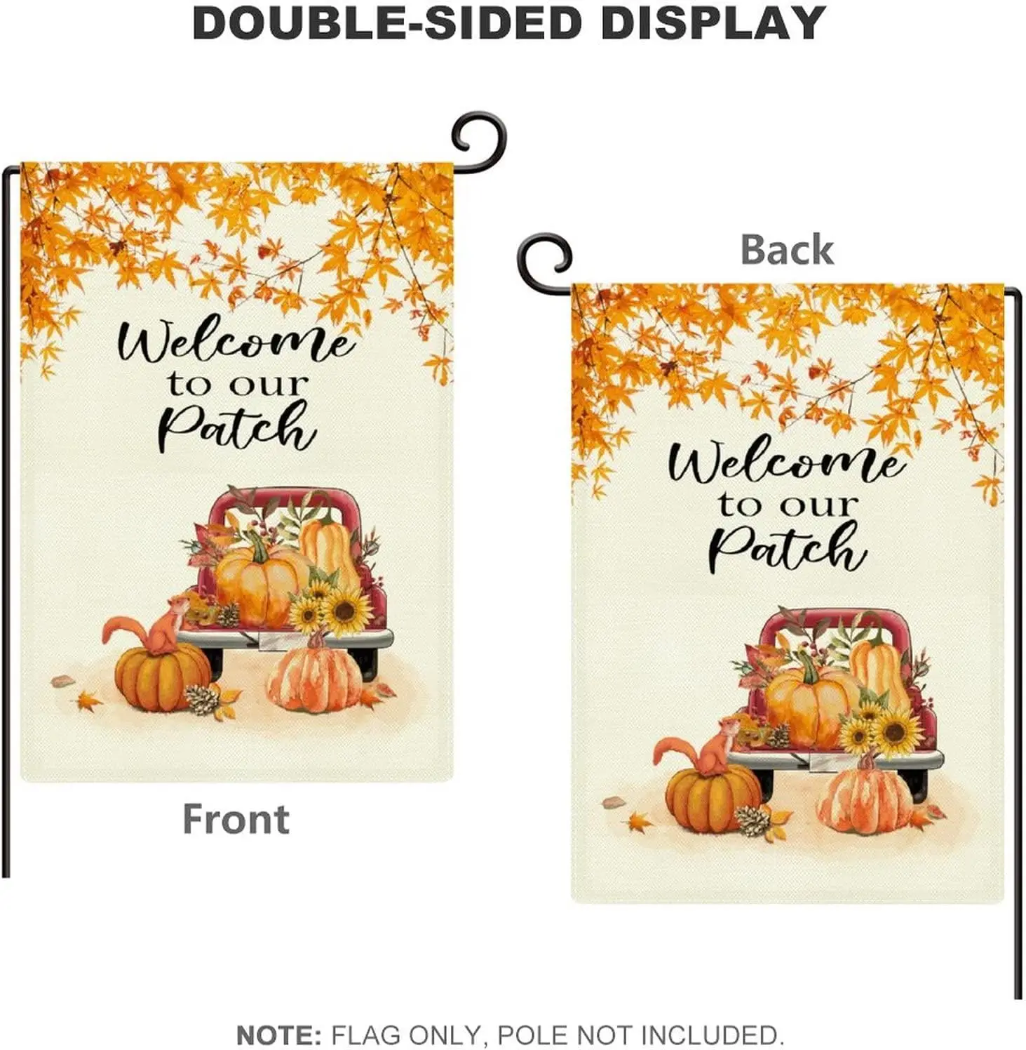 Добро пожаловать в наши нашивку Садовый флаг 12 х18 Двусторонний осенне-осенний