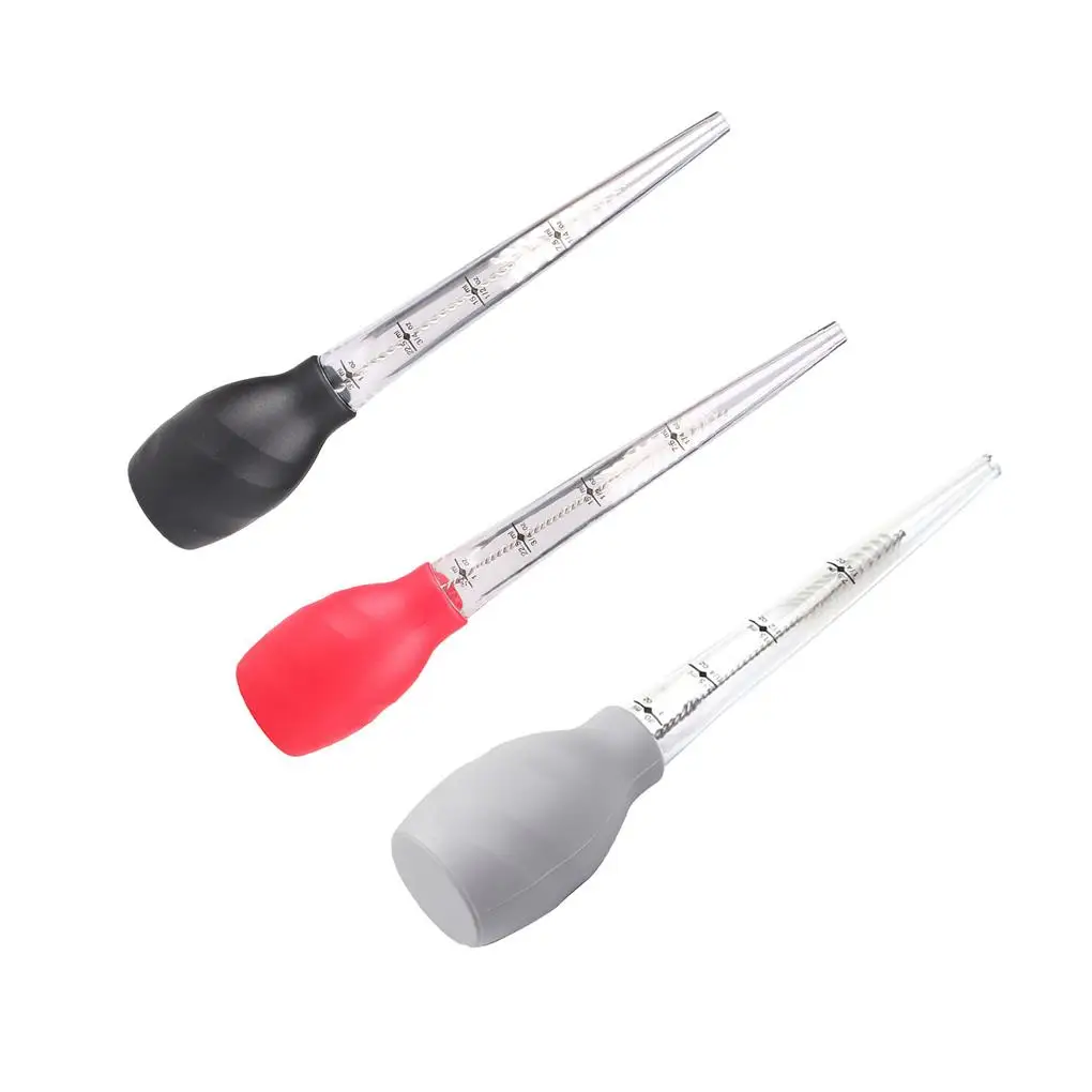 

Turkey Baster Oil Dropper Utensil BBQ Seasoning Suck Pump Cook Accessory Cooking Gadget Food Syringe with Clear Scales No 2
