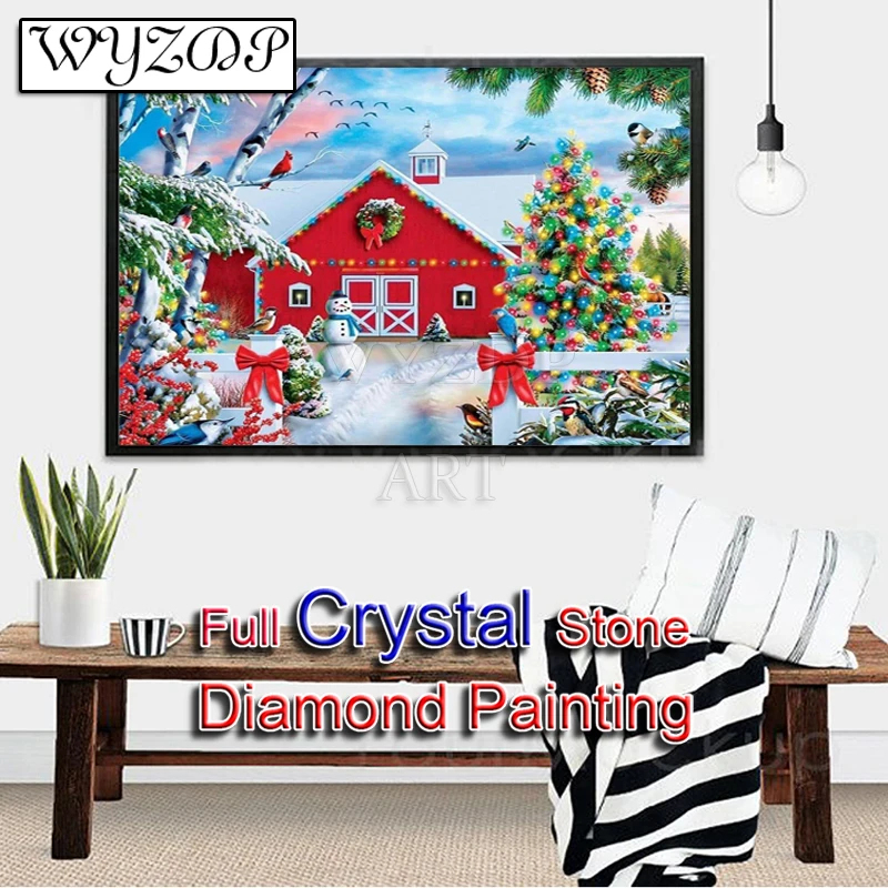 

5D Diy Diamond Painting Christmas Full Square Crystal Mosaic Embroidery Cross Stitch kit Crystal Diamond Art Home Decor 230714