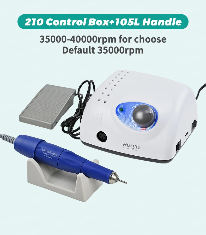 Стоматологический микромотор 35000 об/мин 65 Вт мощный 210 + Мощный 102L 35K Полировочный