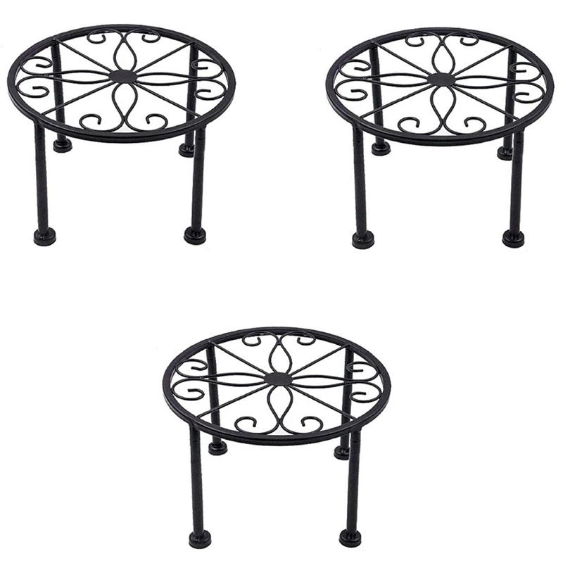 

3 Packs Antirust Plant Stand,Non-Slip and Stable Potted Holder for Indoor Outdoor Duty Container,Beverage Dispenser