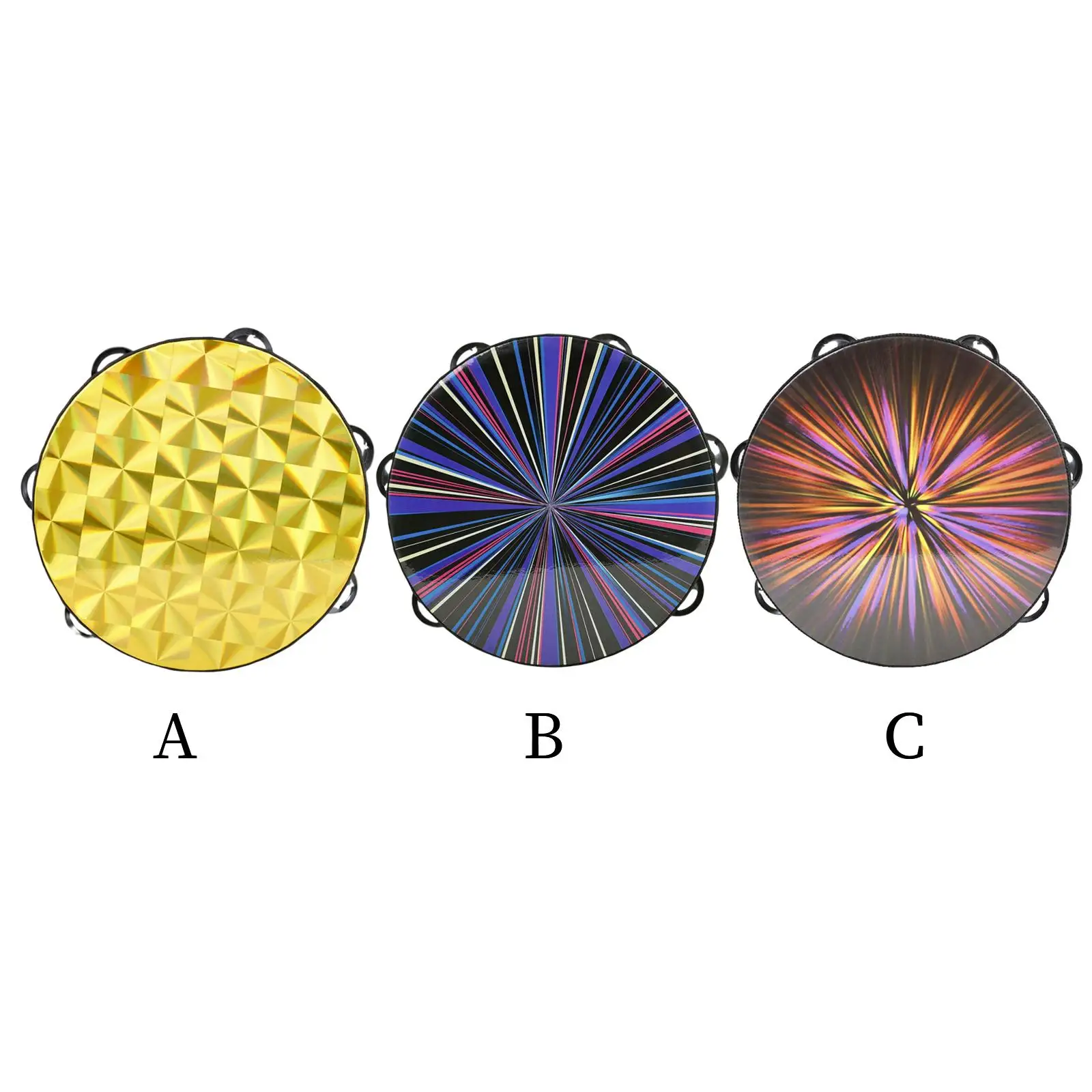 

Tambourine 8" Double Row Tambourine for Adults Kids Wooden Tambourine Instruments Percussion Musical Instrument Handbell