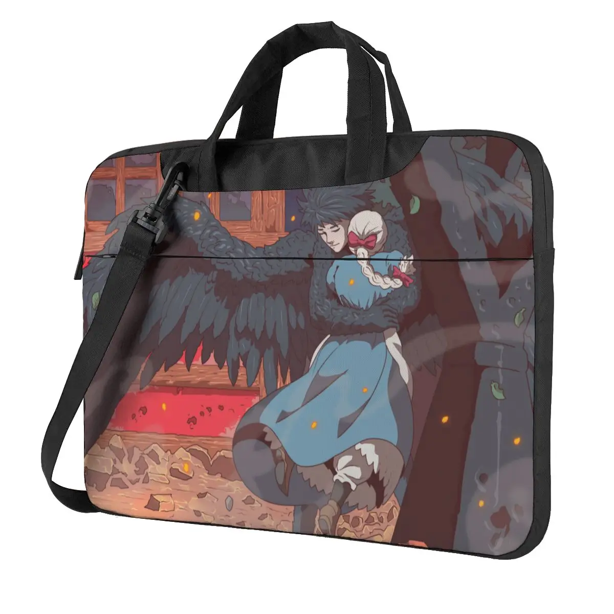 

Howls Moving Castle Laptop Bag Howl Hugging Sophie For Macbook Air Pro Acer Dell Vintage Shockproof Case 13 14 15 15.6 Pouch