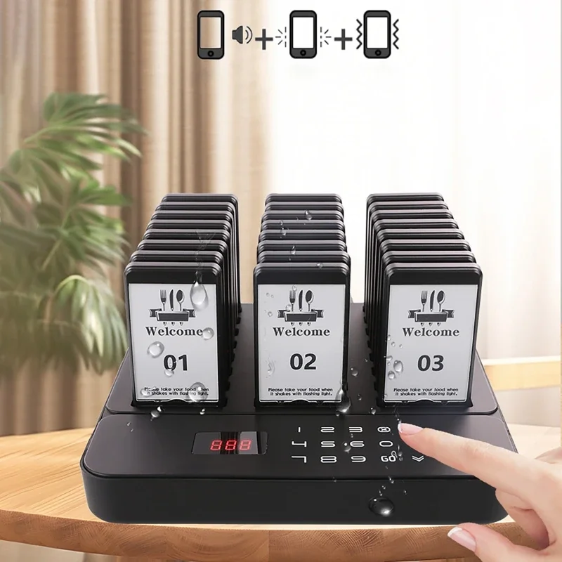 Беспроводной пейджер для ресторана с 24/20 пчеловодческой системой вызова 3