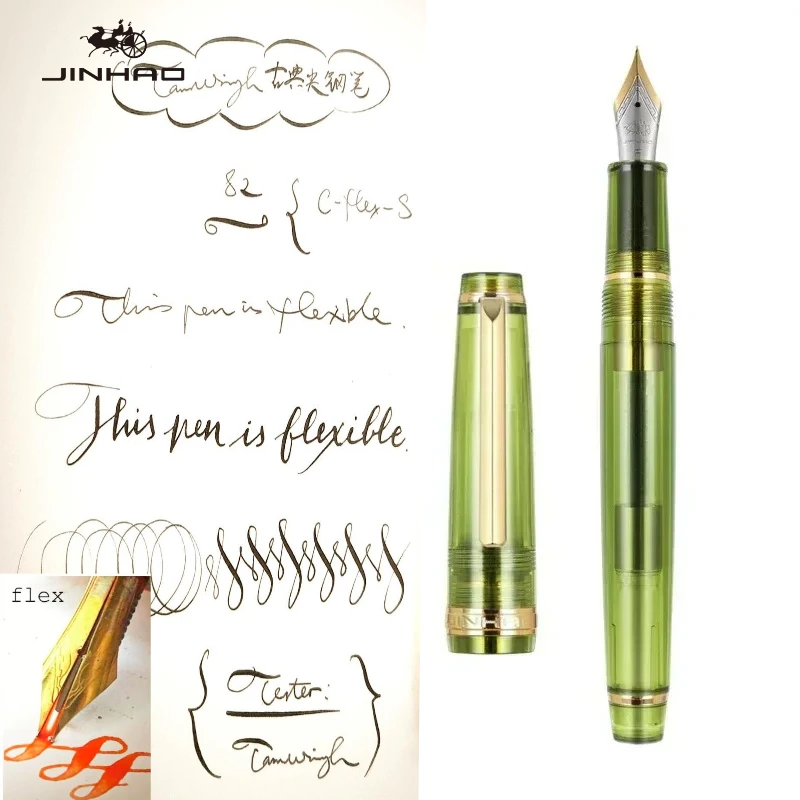 Фото Перьевая ручка JINHAO 82 с гибким пером, мягкая, для эскизов, рисования цветов, готического письма, круглописьма, канцелярские товары для школы и офиса №2