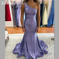 century one shoulder prom dress mermaid stain purple prom gown sleeveless evening dress charming sexy wedding party dresses
