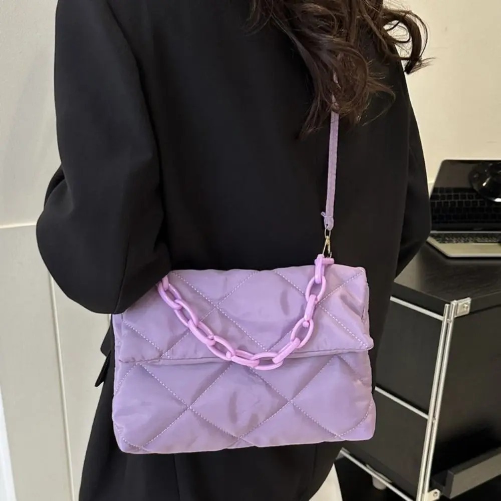 Хлопковая сумка через плечо Down Space в клетку с ромбами корейская на акриловой