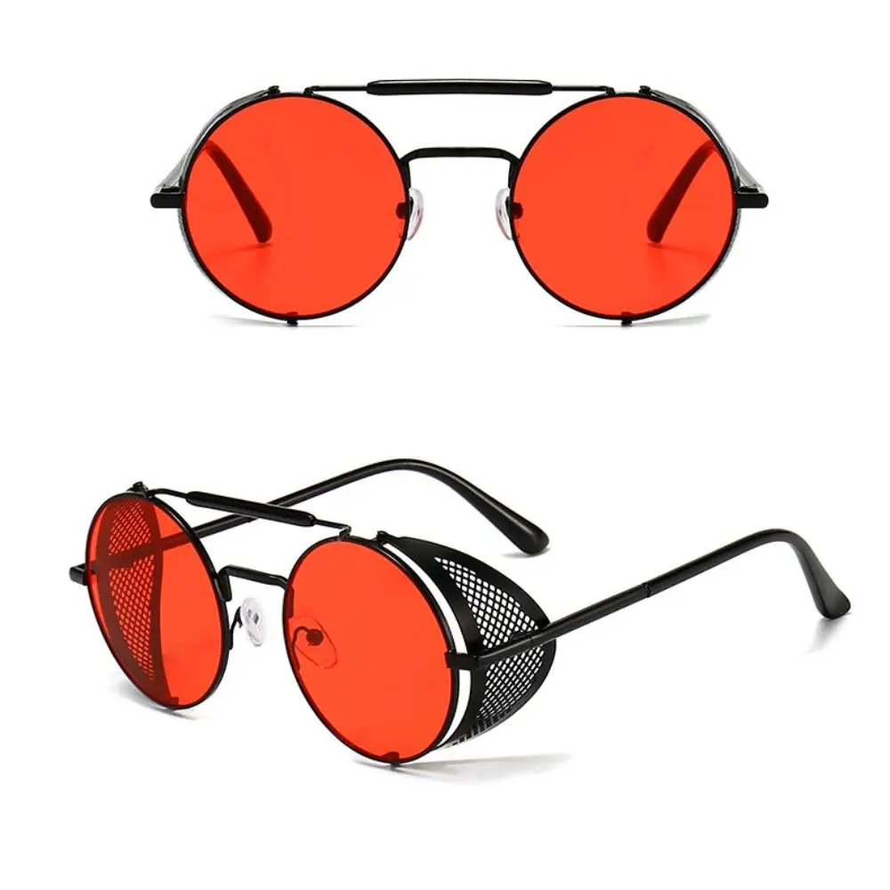 Солнцезащитные очки в металлической оправе с защитой от УФ-лучей