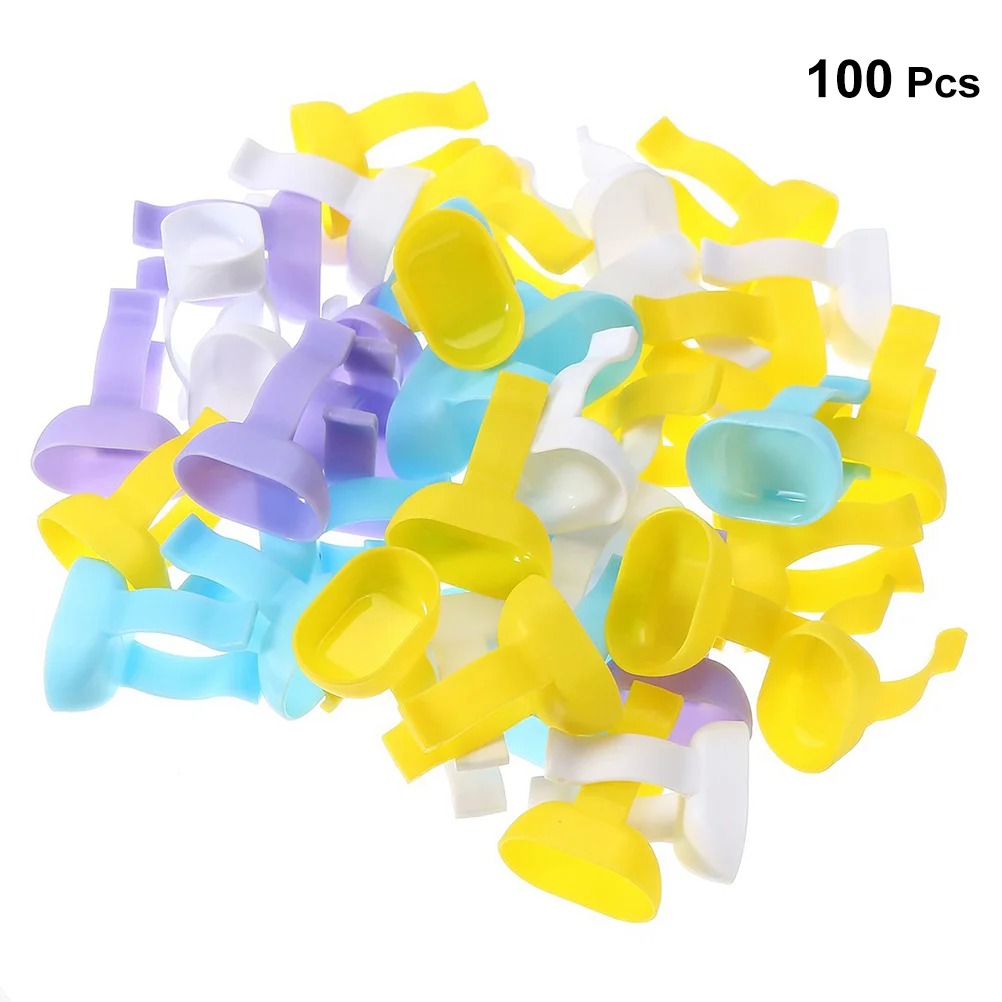 

100PCS Ring Cups Mixing Finger Rings Bowl Cup Tool for