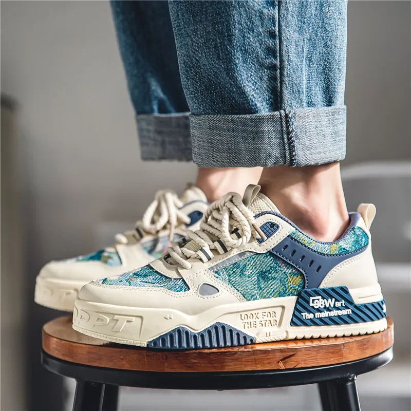 Мужские кроссовки для крикета в стиле ретро прогулок скейтборда Молодежная