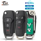 Автомобильный флип-брелок Dandkey с 3 кнопками, 315 МГц
