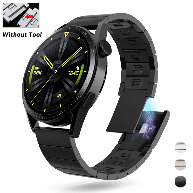 

Магнитный браслет для Huawei Watch Ultieme GT2/3 46 мм, металлический ремешок для Samsung Galaxy Watch 3 45 мм, Amazfit GTR 47 мм, 22 мм