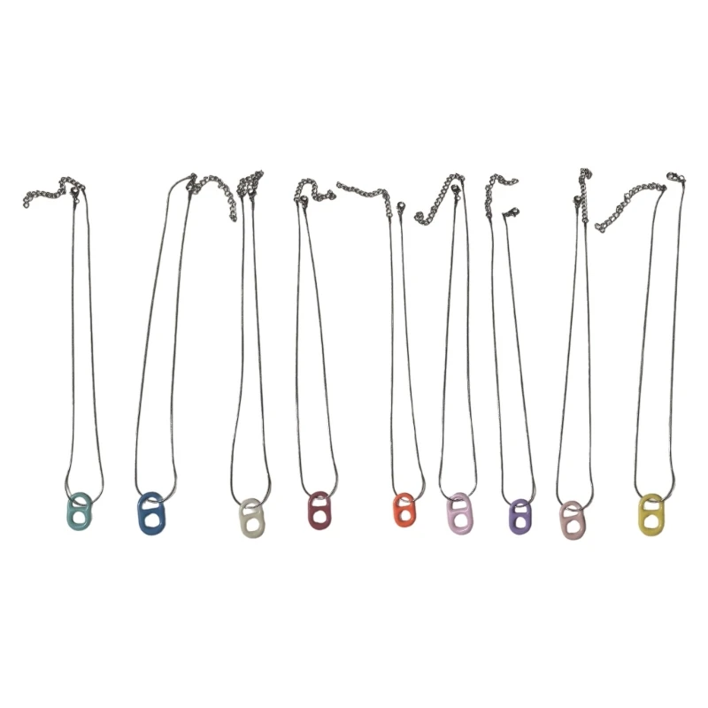 

E0BF Unique Pig Nose Charm Necklace Fashion Choker Jewelry for Women Y2K Pig Nose Clavicle Chain Necklace Valentines Day Gift