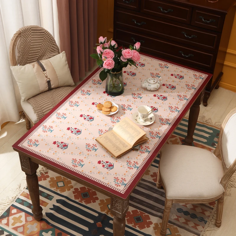 

Retro desk, coffee table, table cloth, waterproof, oil resistant, and washable